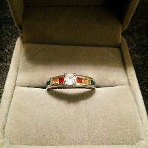 Rainbow Stone Ring